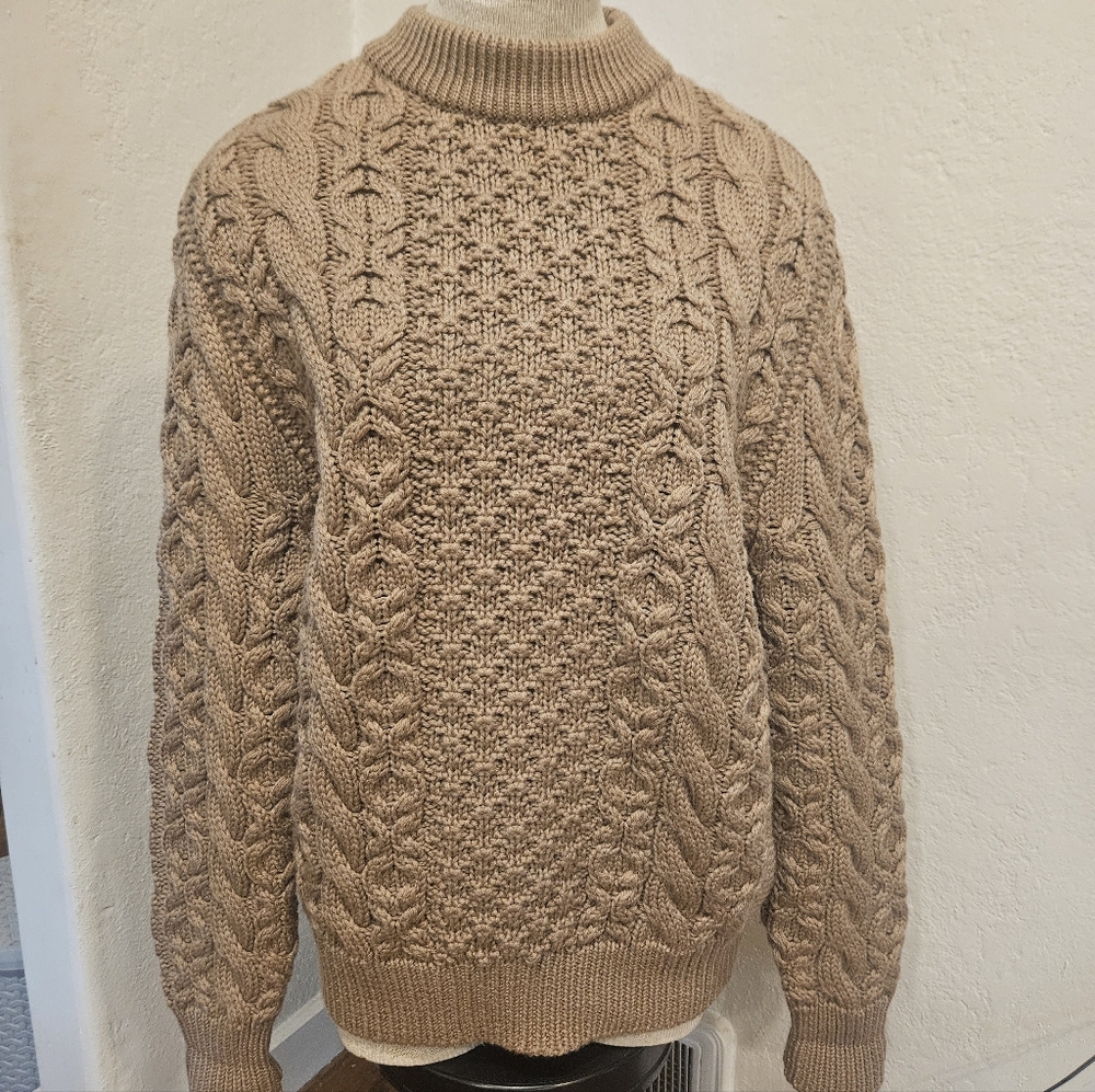 Brandon Maxwell Cable Knit Virgin Wool Sweater Size S